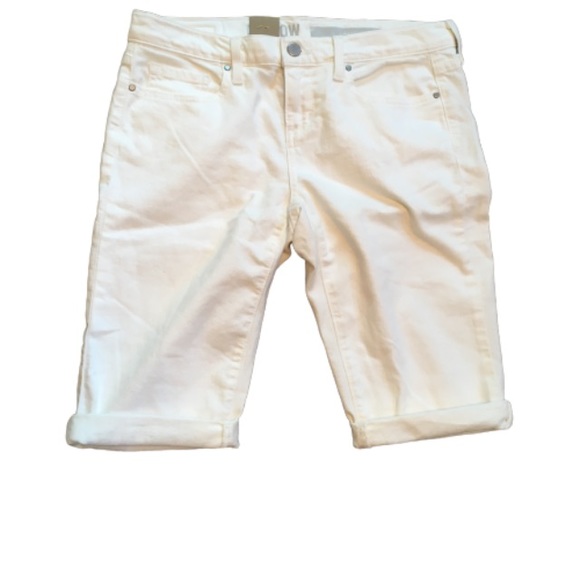 Dkny Pants - Dkny White Bermuda Shorts